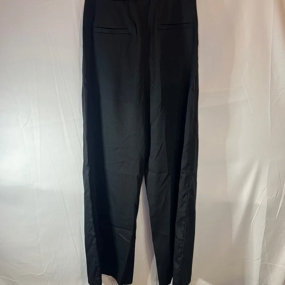 SHEIN Black Wide Leg Drawstring Waist Pants Womens‎ Size S